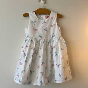 Joe Fresh White and Pink Pleated Tiered Sundress